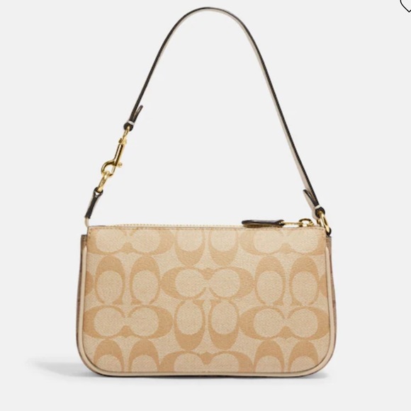 Coach Nolita 19 In Blocked Signature Canvas Gold/Light Khaki/Ivory Multi - Picture 5 of 6